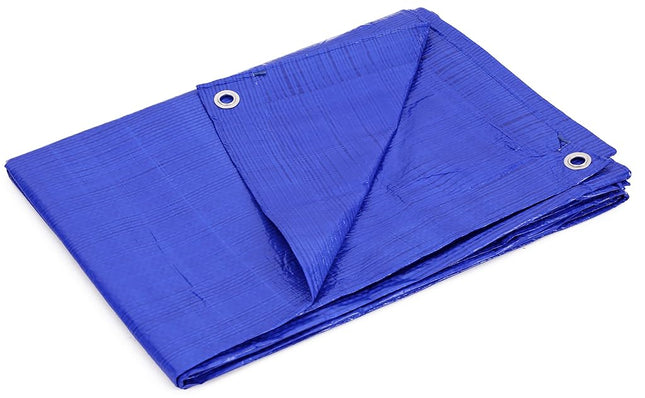 Kotap 8 x 18 ft All-Purpose Multi-Use Protection/Coverage 5-mil Poly Tarp, Waterproof, Blue, 1-Pack (TRA-0818)