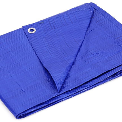Kotap 12 x 30 Ft. All-Purpose Multi-Use Protection/Coverage 5-mil Poly Tarp, Waterproof, Blue, (TRA-1230)