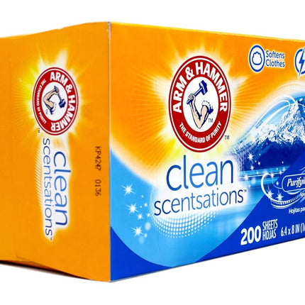 Toallitas suavizantes de tela Arm & Hammer, Purifying Waters, 200 unidades
