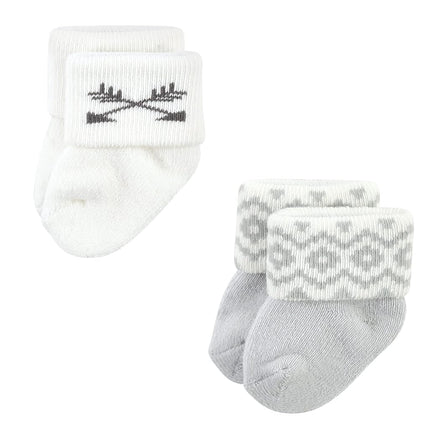 Hudson Baby Unisex Baby Cotton Rich Newborn and Terry Socks, Aztec, 0-6 Months, Aztec 12-pack, 0-6 Months