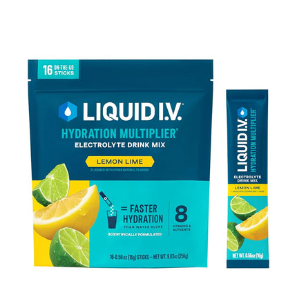 Liquid I.V. Hydration Electrolytes, Lemon Lime, 16 Count