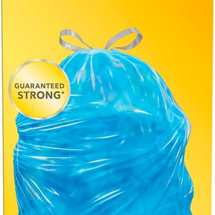 Glad Large Drawstring Recycling Bags, Blue, 30 Gallon, 28 Count, Pack May Vary