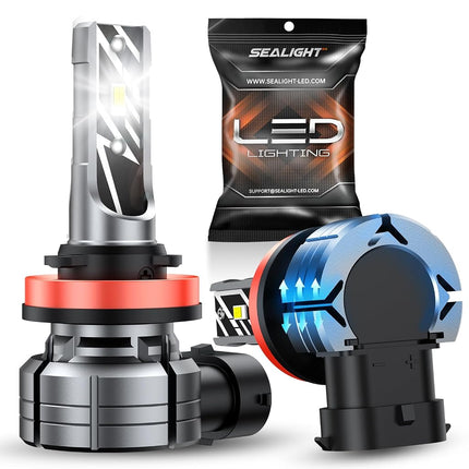 SEALIGHT H11 LED Fog Light Bulbs or DRL, 10000LM H