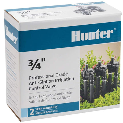 HUNTER RTL1002PGV075ASV 3/4" PGV-ASV Anti-Siphon Valve Irrigation, Black