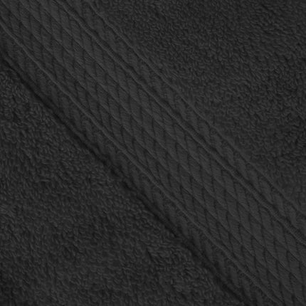 Superior Egyptian Cotton Pile 8 Piece Towel Set, Includes 2 Bath, 2 Hand, 4 Face Towels/Washcloths, Ultra Soft Luxury Towels, Thick Plush Essentials, Guest Bath, Spa, Hotel Bathroom, Black