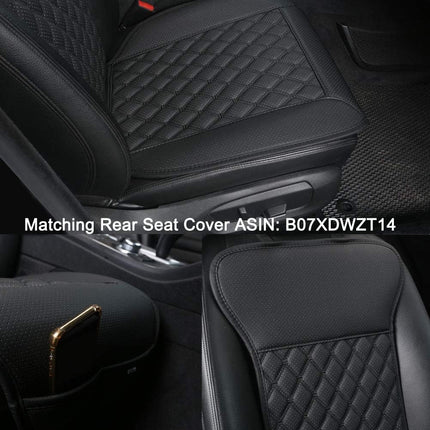 Black Panther Car Seat Cover, Luxury Car Seat Protector,Universal Anti-Slip Driver Seat Cover with Backrest, Diamond Pattern Embroidery (1Piece,Black)