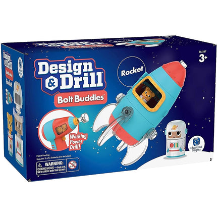 Educational Insights Design & Drill Bolt Buddies Rocket │Fine Motor Skills & STEM Toy │Perfect Drill Toy for 3+