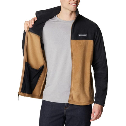 Columbia Men's Steens Mountain Full Zip 2.0 Fleece Jacket, Black/Delta, 3X