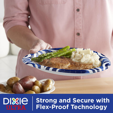 Glattol Dixie Ultra Paper Plates, 10 1/16 inch, Dinner Size Printed Disposable Plate, 172 Count (4 Packs of 43 Plates), Packaging and Design May Vary