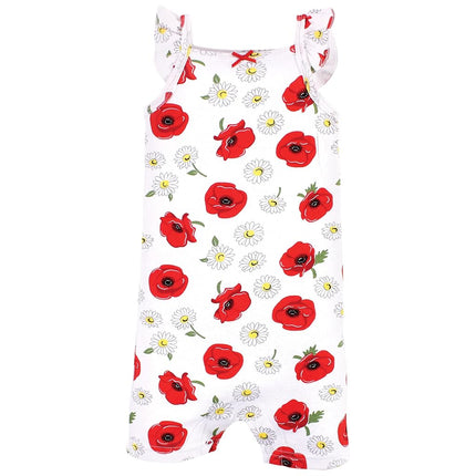 Mamelucos de algodón unisex Hudson Baby, Poppy Daisy, 12-18 meses