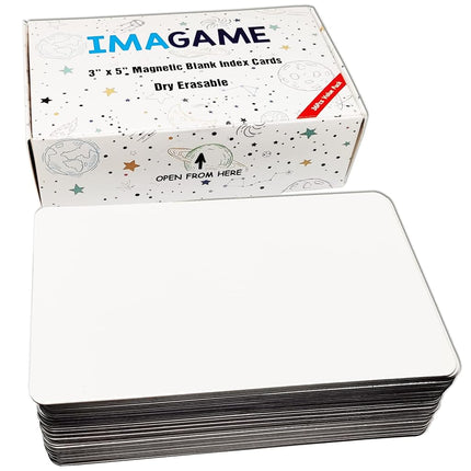 IMAGAME Dry Erase Magnets, Blank Magnetic Dry Erase Labels, 36-Pack, Erasable Magnets for Whiteboard, Multipurpose White Magnetic Labels to Write On for Classroom, Home, Education, Office, 3" x 5"