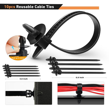 GOOACC 795 pièces Clips de fixation pour voiture et assortiment de fixations automobiles 23 tailles les plus populaires Rivets de pare-chocs en nylon Kit de goupilles à vis en métal avec 10 attaches de câble et dissolvant pour Toyota GM Ford Honda Chevy