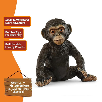 Schleich Wild Life - Chimpanzee Cub Toy Figurine - Kids Ages 3+ | 14884