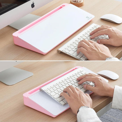 TSJ Office Desktop Whiteboard Dry-Erase-Board - Computer Keyboard Stand White Board Surface Pad with Drawer, Desk Organizers with Accessories for Office, Home, School Supplies
