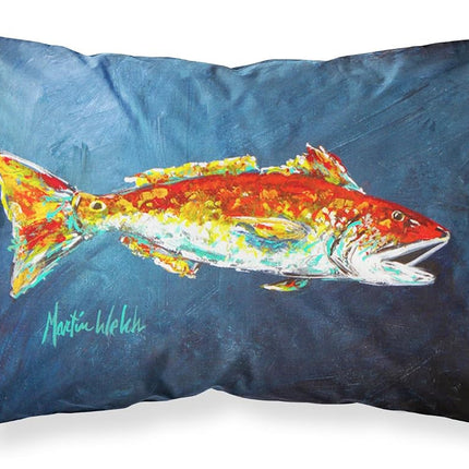 Caroline's Treasures MW1093PILLOWCASE Fish-Red Fish Red For Jarett Moisture Wicking Fabric Standard Pillowcase, Large, Multicolor