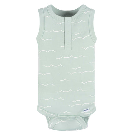 Gerber baby-boys Multi-pack Sleeveless Onesies Bodysuit, Coastal, 6-9 Months