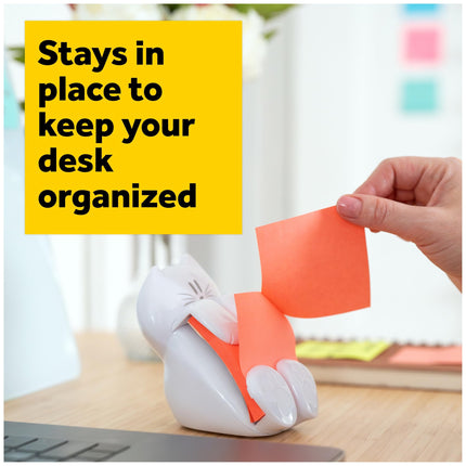 Post-it Pop-up Note Dispenser, Cat Design, 3x3 in, 1 Dispenser/Pack, White