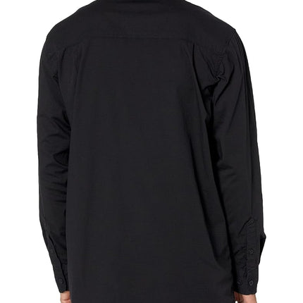 Dickies Men's Flex Denim Long Sleeve Shirt Button, Black, Medium