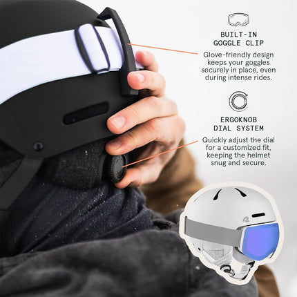 Retrospec Comstock Ski Helmet - Snowboard Helmet for Adults & Youth - Adjustable Fit Snow Helmet with Protective Shell and Breathable Vents for Men, Women, Boys & Girls