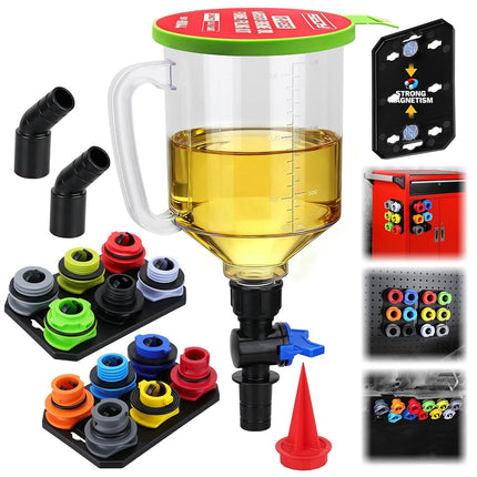 18-Piece Engine Oil Funnel Set, 1.36 qt Automotive