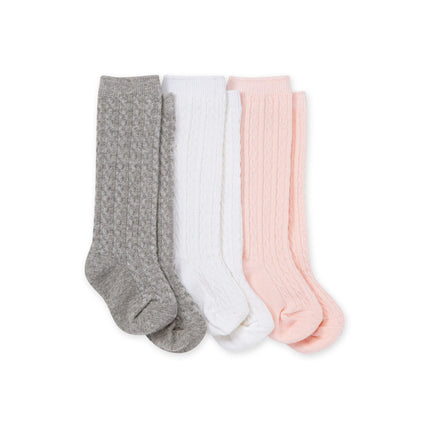 Burt's Bees Baby Baby Girls' Set of 3 Cable Knit K