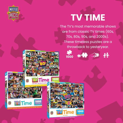 MasterPieces TV Time Puzzles Collection - 60s Shows 1000 Piece Jigsaw Puzzle