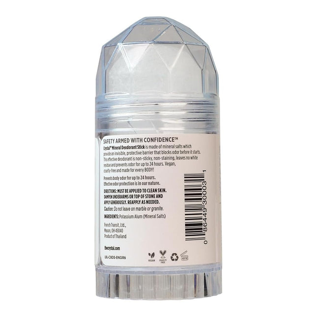 Crystal Mineral Deodorant Stick, Unscented, 4.25 oz