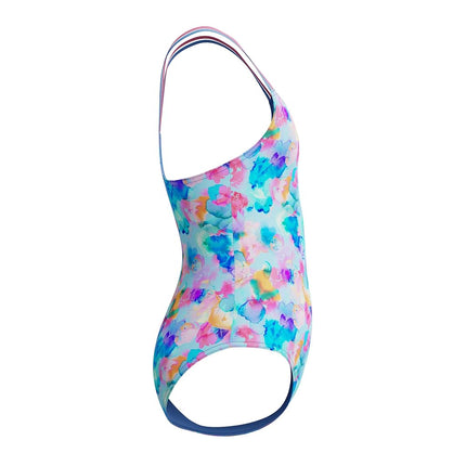 Speedo Girl's UV Protection Swimsuit One Piece Thin Straps - Watercolor Garden, Size 14