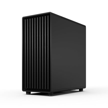 Fractal Design North Momentum Black - Glass Side Panel - Genuine Blackened Oak Wood Front - High Airflow PC Gaming Case - Three powerful 120mm Momentum Fans Included - ATX Support
