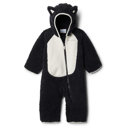 Columbia Youth Infant Foxy Baby Sherpa Bunting, Fleece romper, Black/Chalk, 6/12