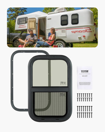 VEVOR Vertical RV Window, 14" W x 22" H Tinted Sli