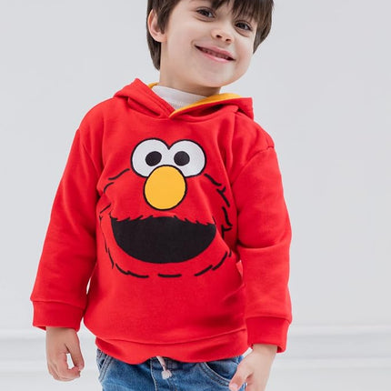 Sesame Street Elmo Sweat-shirt à capuche en molleton pour tout-petits garçons 2T