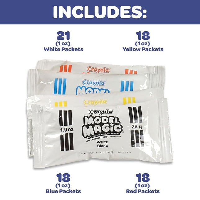 Crayola Model Magic Bulk, Clay Alternative, 75 Count Classpack, Assorted Colors