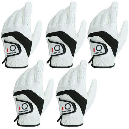 FINGER TEN Golf Gloves Men Left Hand Right Leather