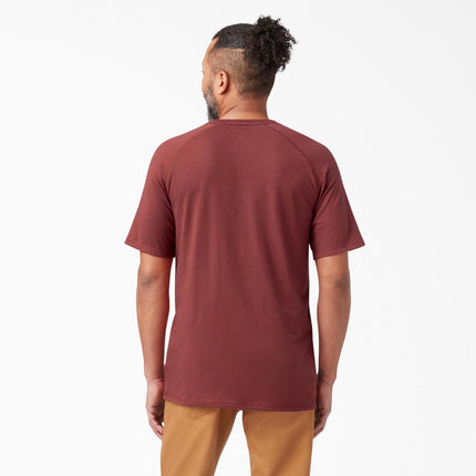 Camiseta de manga corta con bolsillo, Dickies, para hombre, con tecnología de enfriamiento, rojo caña, talla grande