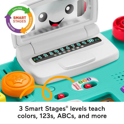 Fisher-Price Baby & Toddler Activity Table, Laugh & Learn Mix & Learn DJ Table, Musical Learning Toy with Lights & Sounds, UK English Version, HRB66