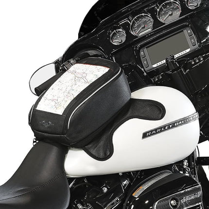 Nelson-Rigg NR-150 Route 1 Journey Highway Cruiser Magnetic Tank Bag, fits Harley Davidson, Indian, Honda, Yamaha, Suzuki and more, Black/Grey