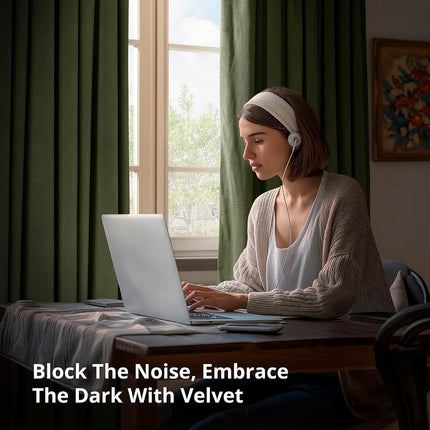 HPD Half Price Drapes Velvet Blackout Curtains/Drapes - 120 Inches Long 1 Panel Blackout Curtain Signature Pleated for Living Room & Bedroom - 25W X 120L, Hunter Green