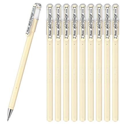 Pentel Color Ballpoint Pen, Matte Hop, Ivory White