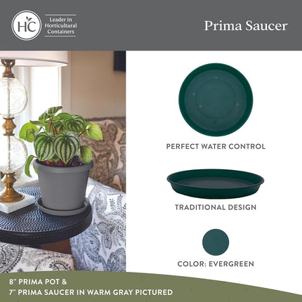 The HC Companies Plastic Planter Saucer, Evergreen, 10.5"