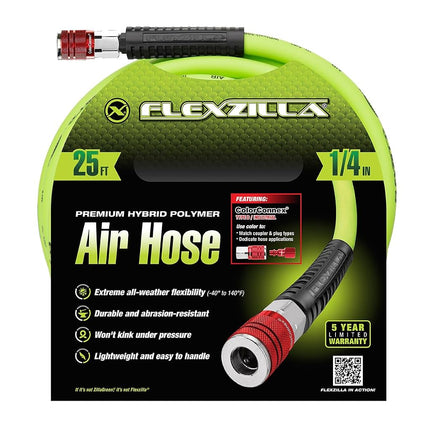 Flexzilla HFZ1425YW2-D Air Hose Plug & Coupler, 1/4" (inches) x 25' (feet)