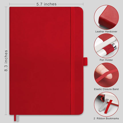 RETTACY Dotted Journal Notebook, 256 Pages, A5 Medium Size (5.7'' × 8.3'')
