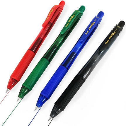 Pentel Energel-BL107-BX Tip Retractable Pen, 0.7 mm - Red (Pack of 12)