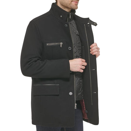 Cole Haan Men's Cold Weather Soft Coat, Charcoal, L