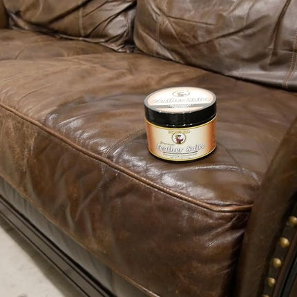 HOWARD PRODUCTS LS0006 Premium Leather Salve Conditioner, 170g - Renews Old Leather, Protects New Leather, Deep Penetrating Formula with Purified Lanolin, Neatsfoot, Coconut Oil, Beeswax