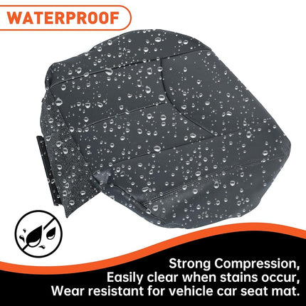 ECOTRIC Seat Cover Compatible with 2003-2006 Chevy Silverado 1500 2500 New Synthetic Leather Diver Bottom Dark Gray