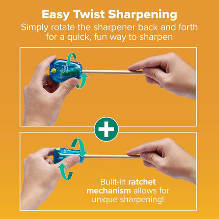 Bostitch Twist-N-Sharp Pencil Sharpener, Assorted Colors (PS1-ADJ)