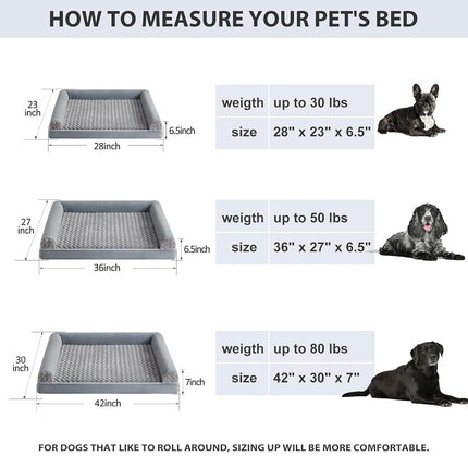 BFPETHOME Orthopedic Washable XLarge Dog Bed for Senior Dog Cozy Sleep