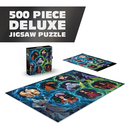 Ceaco – Disney Villains - 500 Piece Noir Select Jigsaw Puzzle Colorful Puzzles for Adults – Precision-Cut Pieces, Beautiful Artwork, and Hours of Fun