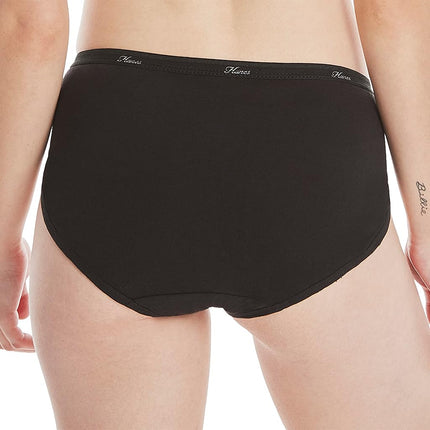 Hanes Women's Hi-Cut Cotton Underwear, Value 10-Pack, Assorted High-Waisted Panties (Colors May Vary), Solid/Print Mix, 6